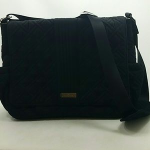 Vera Bradley Black Quilted Baby Shoulder Bag NEW